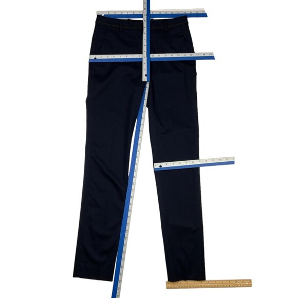 The Kooples Wool Blend Trousers Pant 34 XS Blue Slim Leg High Rise Quiet luxury - Picture 4 of 11